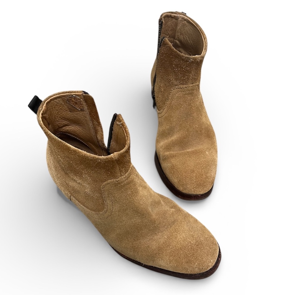 Camel suede booties size 41 or more like 9.5